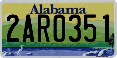 AL license plate 2AR0351