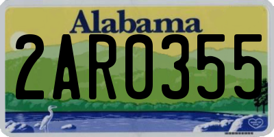 AL license plate 2AR0355