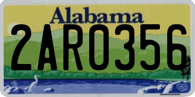 AL license plate 2AR0356