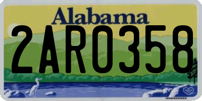 AL license plate 2AR0358