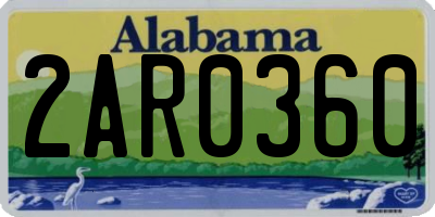 AL license plate 2AR0360