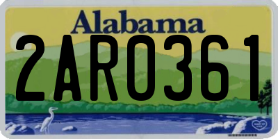AL license plate 2AR0361