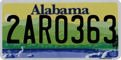 AL license plate 2AR0363