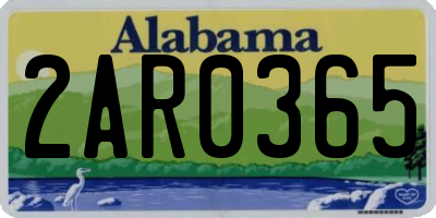 AL license plate 2AR0365