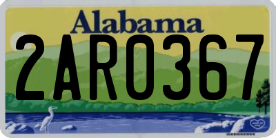AL license plate 2AR0367