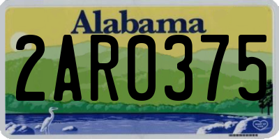 AL license plate 2AR0375