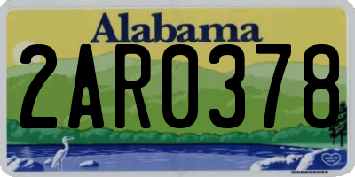 AL license plate 2AR0378