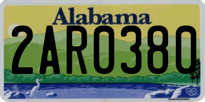 AL license plate 2AR0380