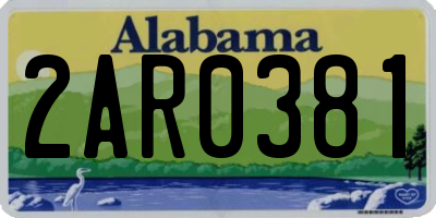 AL license plate 2AR0381