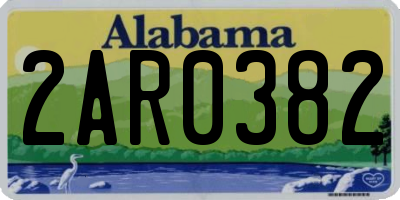 AL license plate 2AR0382