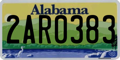 AL license plate 2AR0383