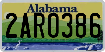 AL license plate 2AR0386