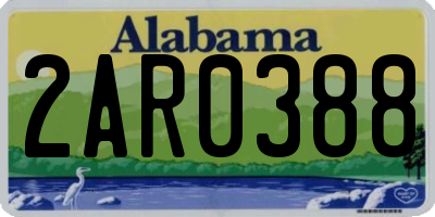 AL license plate 2AR0388