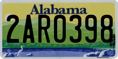 AL license plate 2AR0398