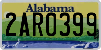 AL license plate 2AR0399