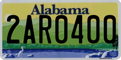 AL license plate 2AR0400