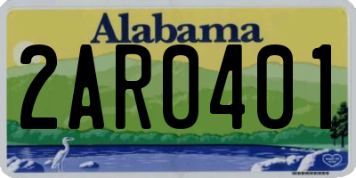 AL license plate 2AR0401