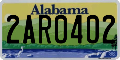 AL license plate 2AR0402
