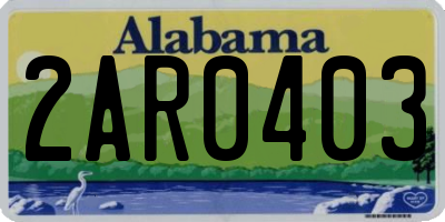 AL license plate 2AR0403