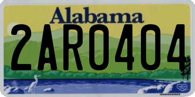 AL license plate 2AR0404