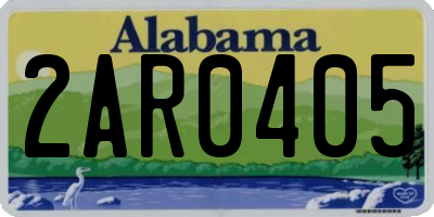 AL license plate 2AR0405