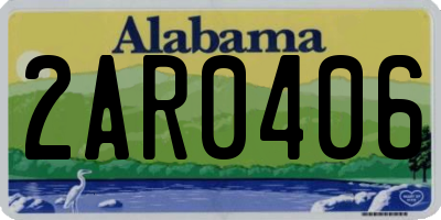 AL license plate 2AR0406