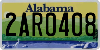 AL license plate 2AR0408