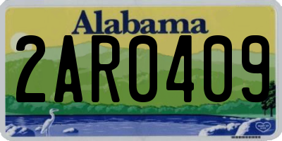AL license plate 2AR0409