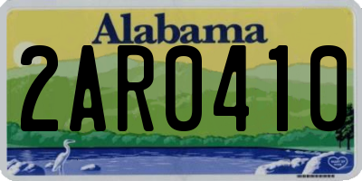 AL license plate 2AR0410