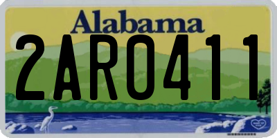 AL license plate 2AR0411