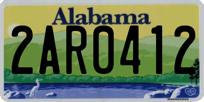 AL license plate 2AR0412