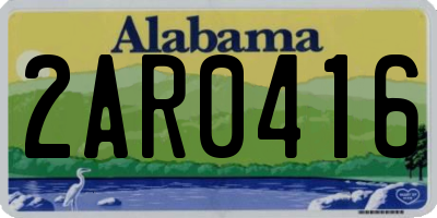 AL license plate 2AR0416