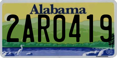 AL license plate 2AR0419