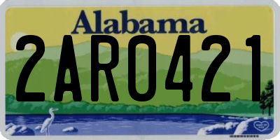 AL license plate 2AR0421