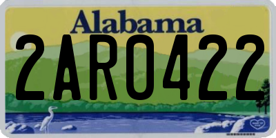 AL license plate 2AR0422