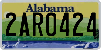 AL license plate 2AR0424