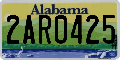 AL license plate 2AR0425