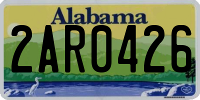 AL license plate 2AR0426