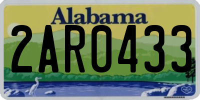 AL license plate 2AR0433