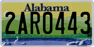 AL license plate 2AR0443