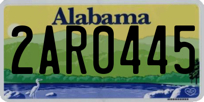 AL license plate 2AR0445