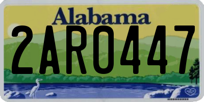 AL license plate 2AR0447