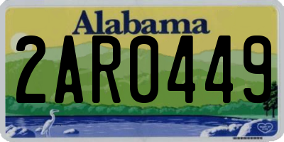 AL license plate 2AR0449