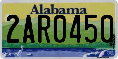 AL license plate 2AR0450