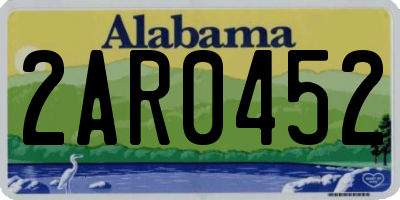 AL license plate 2AR0452