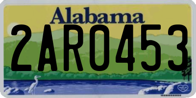 AL license plate 2AR0453