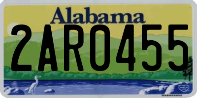 AL license plate 2AR0455