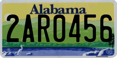 AL license plate 2AR0456