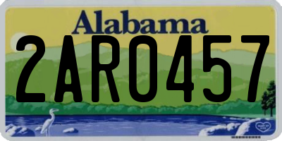 AL license plate 2AR0457