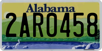 AL license plate 2AR0458